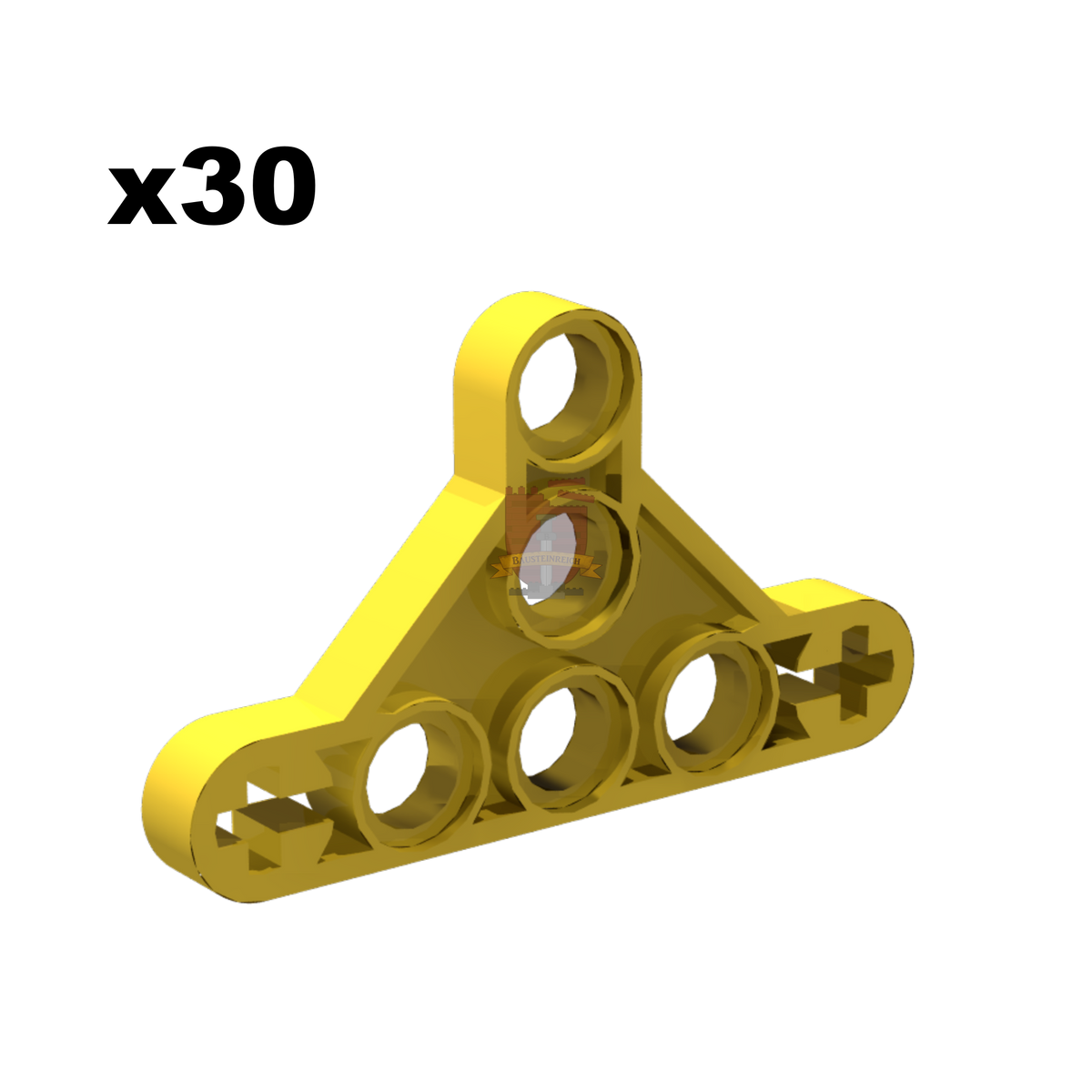 Technik Liftarm Triangle 3x5 gelb 30 Stück (GoBricks)