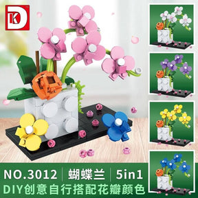 DK-3012-Flowers-World-Bouquet-5-Colors-of-Orchids
