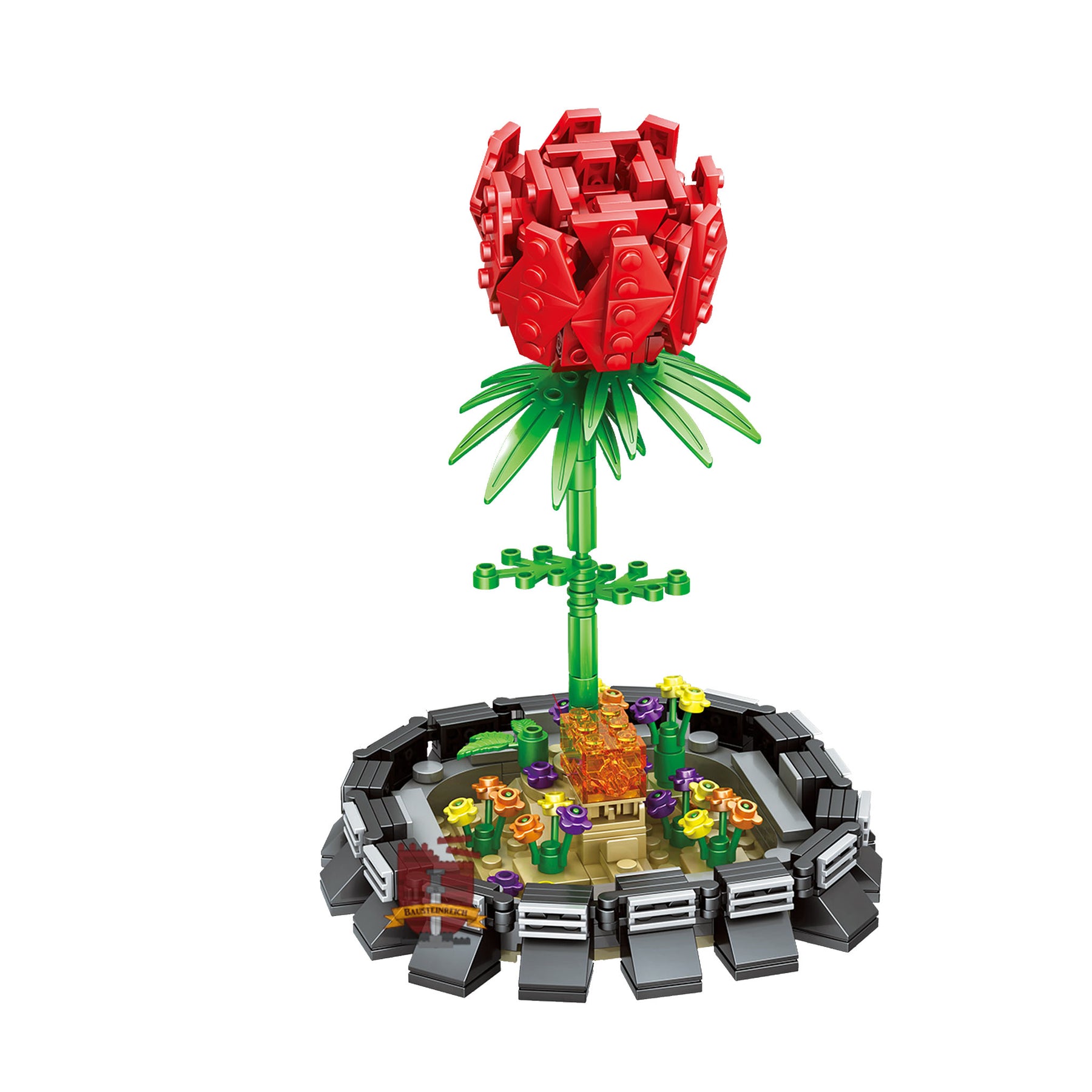 HJ8003 - Rose mit Blumenbeet (Hui Ji)
