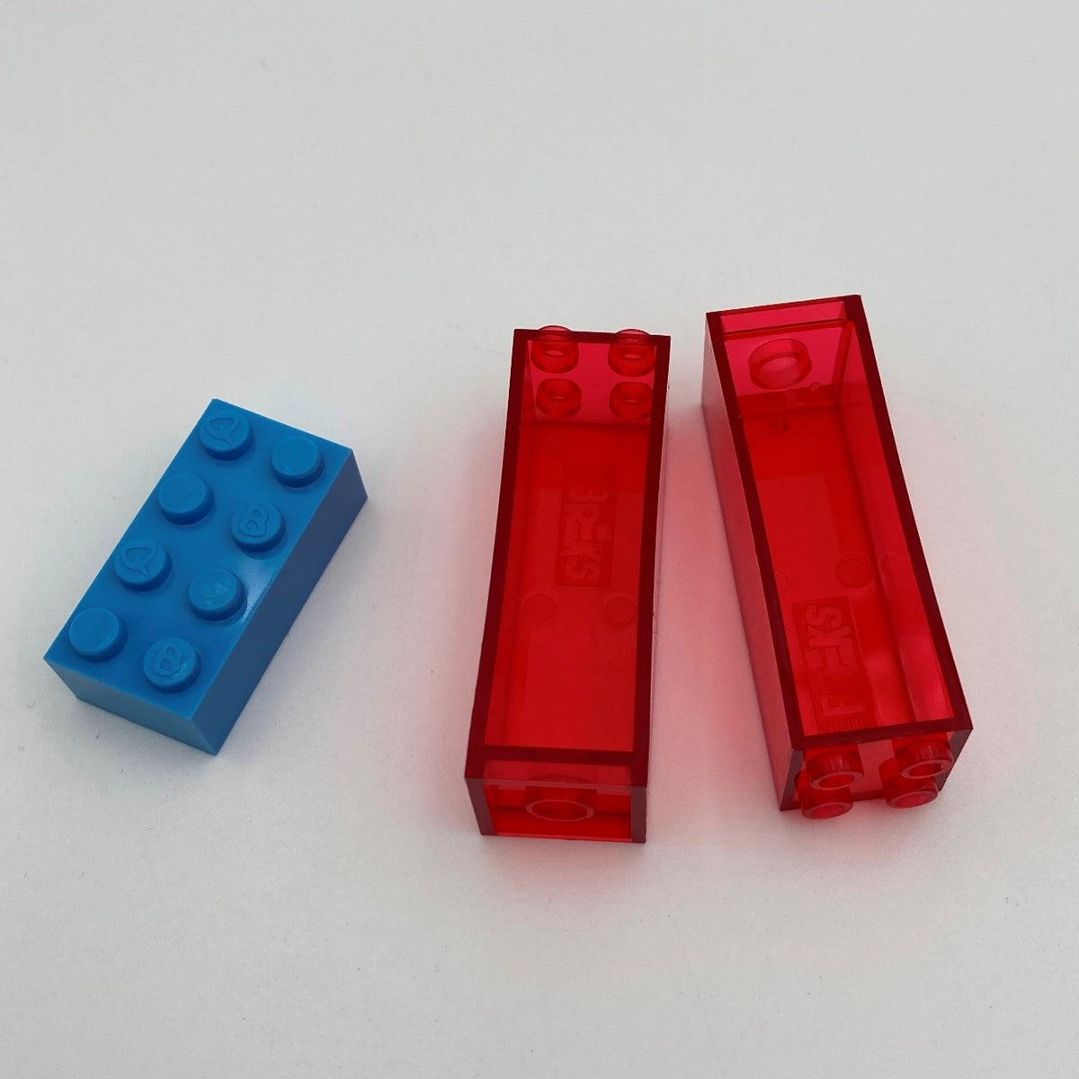 AA0068 - Brick 2x2x5 transparent rot 10er